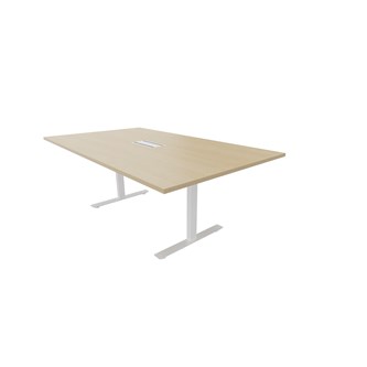 Talk mødebord 200x120x72 cm T-understel hvid