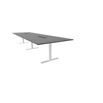 Talk mødebord 420x120x72 cm T-understel hvid