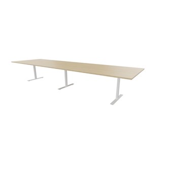 Talk mødebord 420x120x72 cm T-understel hvid