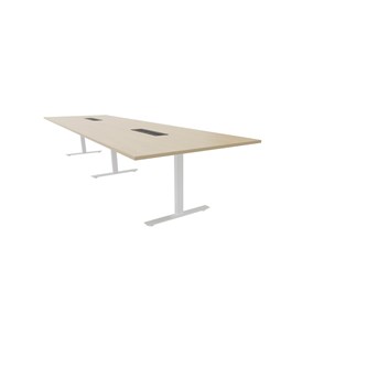 Talk mødebord 420x120x72 cm T-understel hvid