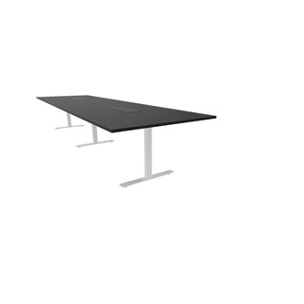 Talk mødebord 420x120x72 cm T-understel hvid