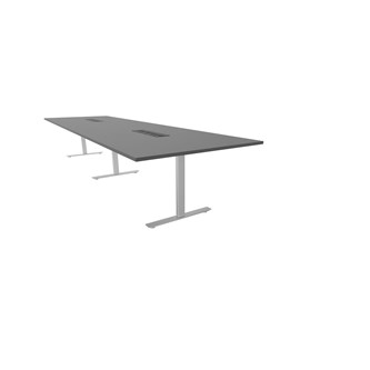 Talk mødebord 420x120x72 cm T-understel sølv