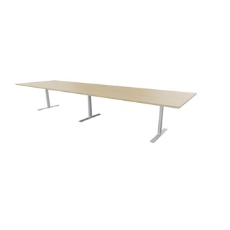 Talk mødebord 420x120x72 cm T-understel sølv
