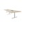 Talk mødebord 420x120x72 cm T-understel sølv