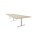 Talk mødebord 420x120x72 cm T-understel sølv