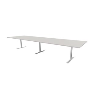 Talk mødebord 420x120x72 cm T-understel sølv