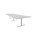 Talk mødebord 420x120x72 cm T-understel sølv