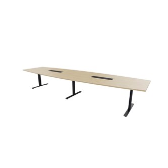 Talk mødebord 420x100x72 cm Ellipse T-understel sort