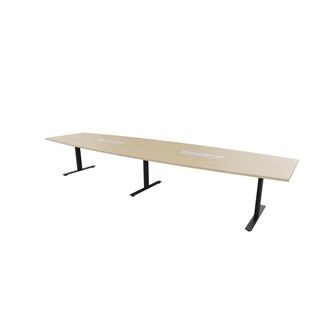 Talk mødebord 420x100x72 cm Ellipse T-understel sort