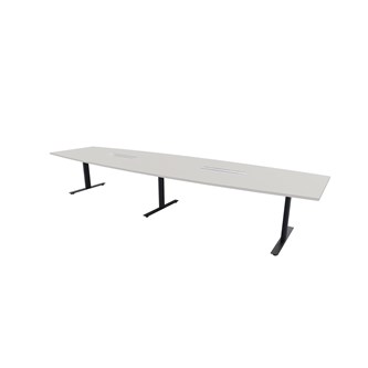 Talk mødebord 420x100x72 cm Ellipse T-understel sort