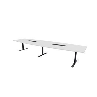 Talk mødebord 420x100x72 cm Ellipse T-understel sort