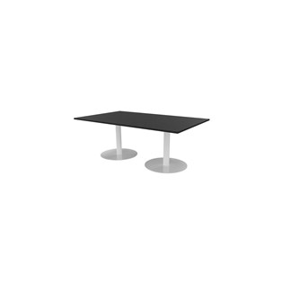 Talk mødebord 200x120x74 cm søjleben hvid