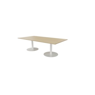 Talk mødebord 240x120x74 cm søjleben hvid