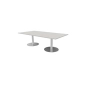 Talk mødebord 240x120x74 cm søjleben sølv