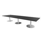 Talk mødebord 420x120x74 cm søjleben sølv
