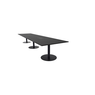 Talk mødebord 490x120x74 cm søjleben sort
