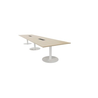 Talk mødebord 490x120x74 cm søjleben hvid