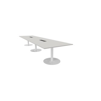 Talk mødebord 490x120x74 cm søjleben hvid