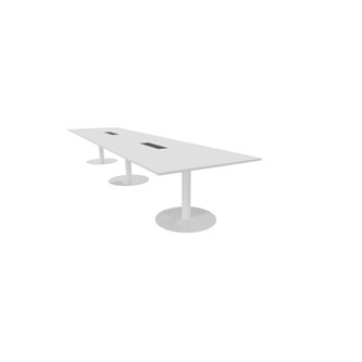 Talk mødebord 490x120x74 cm søjleben hvid