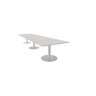 Talk mødebord 490x120x74 cm søjleben sølv