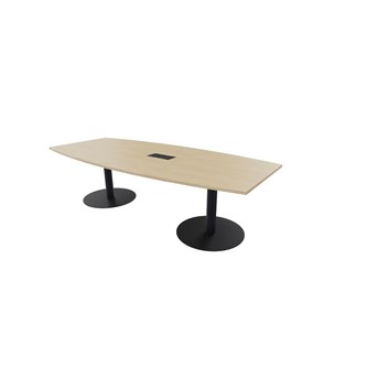 Talk mødebord 240x100x74 cm Ellipse søjleben sort