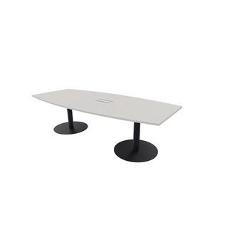 Talk mødebord 240x100x74 cm Ellipse søjleben sort