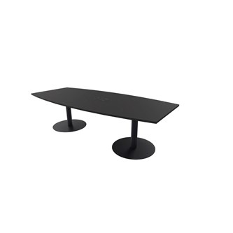 Talk mødebord 240x100x74 cm Ellipse søjleben sort