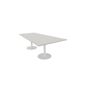 Talk mødebord 240x90/120x74 cm Video søjleben hvid