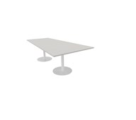 Talk mødebord 240x90/120x74 cm Video søjleben hvid