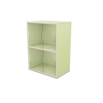 Fixa 2:2 udstillingsskab m/skydelåger i plexiglas D36 cm D46 cm