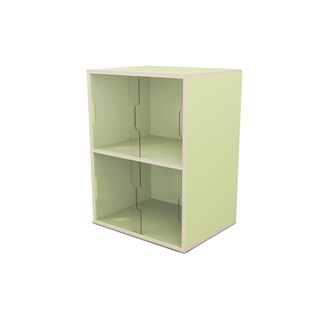Fixa 2:2 udstillingsskab m/skydelåger i plexiglas D36 cm D46 cm