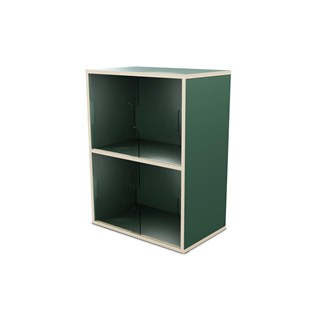 Fixa 2:2 udstillingsskab m/skydelåger i plexiglas D36 cm D46 cm