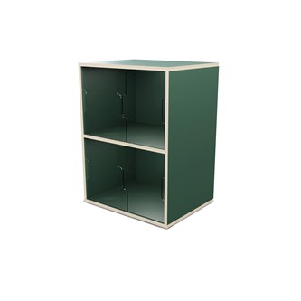 Fixa 2:2 udstillingsskab m/skydelåger i plexiglas D36 cm D46 cm