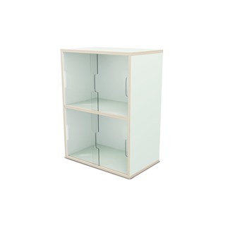 Fixa 2:2 udstillingsskab m/skydelåger i plexiglas D36 cm D46 cm