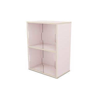 Fixa 2:2 udstillingsskab m/skydelåger i plexiglas D36 cm D46 cm