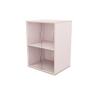 Fixa 2:2 udstillingsskab m/skydelåger i plexiglas D36 cm D46 cm