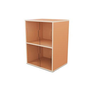 Fixa 2:2 udstillingsskab m/skydelåger i plexiglas D36 cm D46 cm