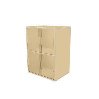 Fixa 2:2 udstillingsskab m/skydelåger i plexiglas D36 cm D46 cm