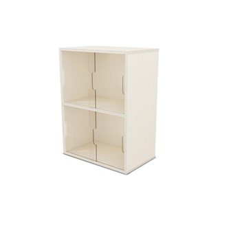 Fixa 2:2 udstillingsskab m/skydelåger i plexiglas D36 cm D46 cm