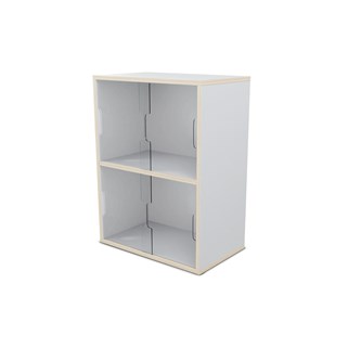 Fixa 2:2 udstillingsskab m/skydelåger i plexiglas D36 cm D46 cm