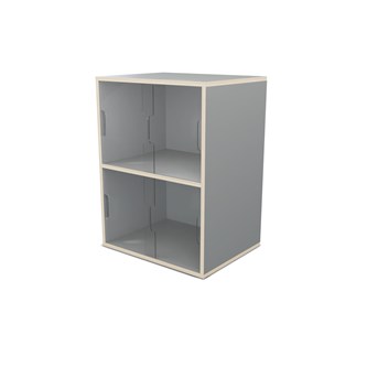 Fixa 2:2 udstillingsskab m/skydelåger i plexiglas D36 cm D46 cm
