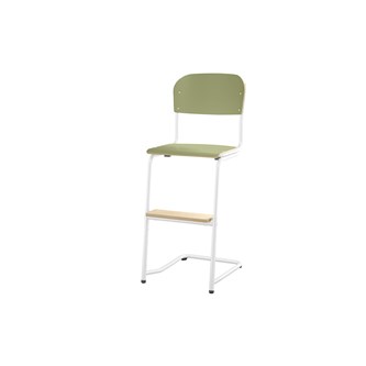 Matte FSC stol sh 45/63 cm lille sæde, hvidt stel