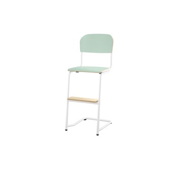 Matte FSC stol sh 45/63 cm lille sæde, hvidt stel