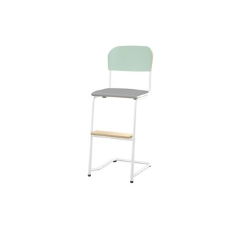 Matte FSC stol sh 45/63 cm lille sæde, hvidt stel