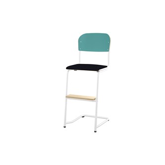 Matte FSC stol sh 45/63 cm lille sæde, hvidt stel