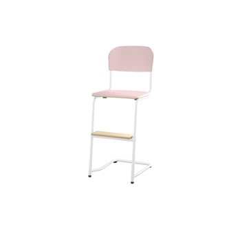 Matte FSC stol sh 45/63 cm lille sæde, hvidt stel