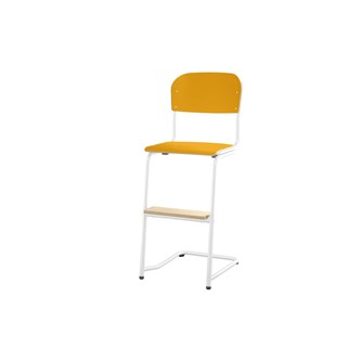 Matte FSC stol sh 45/63 cm lille sæde, hvidt stel