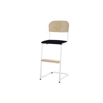 Matte FSC stol sh 45/63 cm lille sæde, hvidt stel