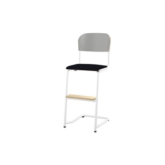 Matte FSC stol sh 45/63 cm lille sæde, hvidt stel