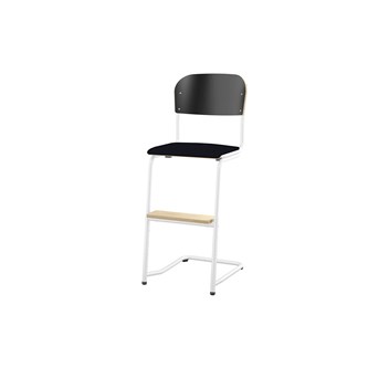 Matte FSC stol sh 45/63 cm lille sæde, hvidt stel